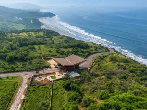 Premium villa land at Isle of Anjarle in Konkan featuring final 2,002 sq ft and 2,723 sq ft sea-view land parcels, luxury coastal investment near Arabian Sea and Sahyadri hills, all-inclusive pricing with limited-time offer before 5th April.